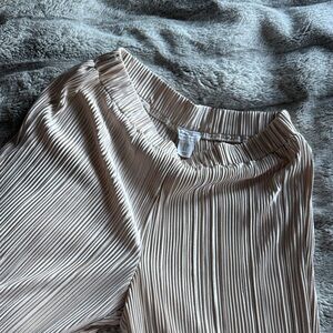 Nicole Miller Cream Pleated Skirt